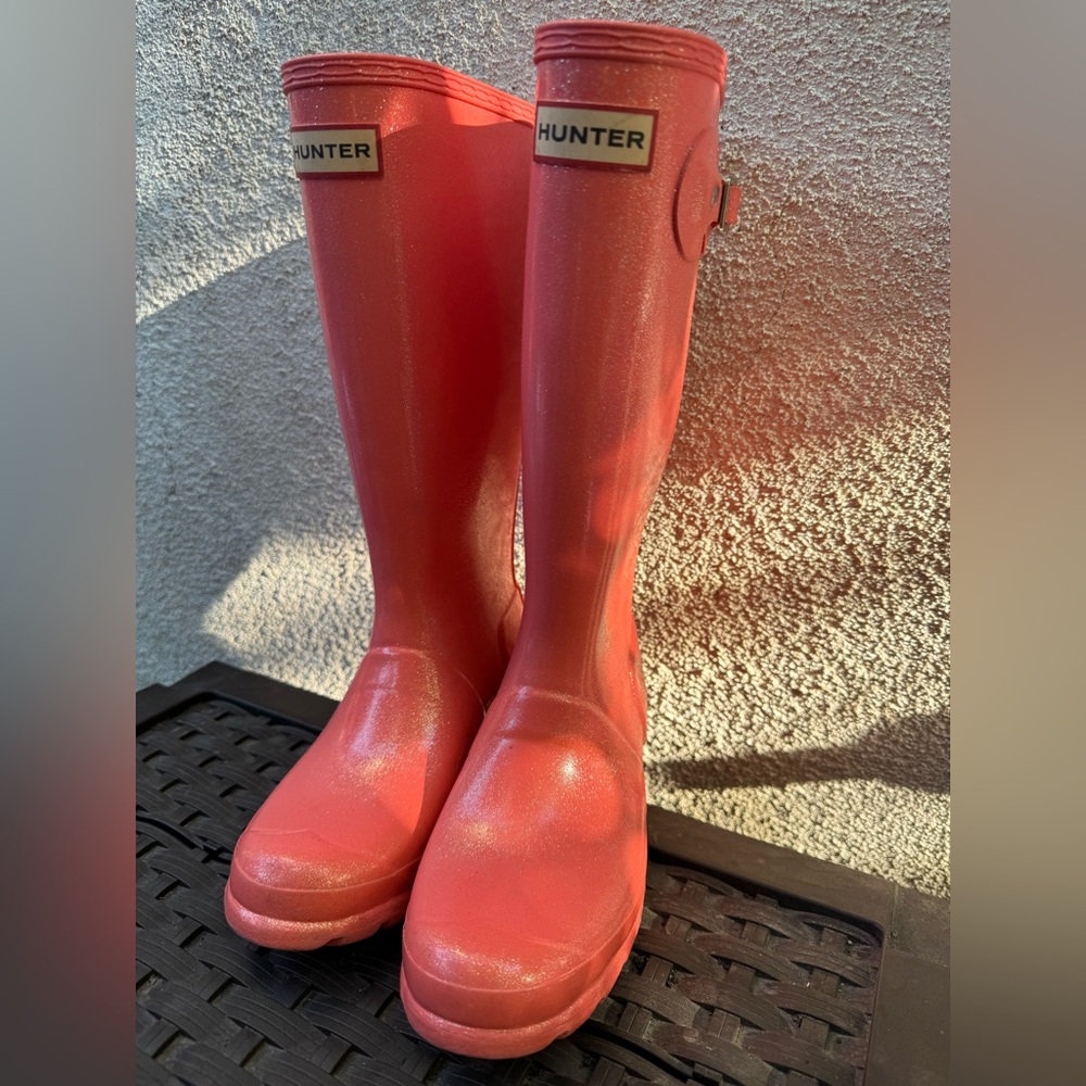 Women’s Hunter Pink tall Rain Boots size 8 - Picture 12 of 13